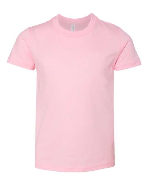 BELLA + CANVAS Youth Jersey Tee - Pink Front