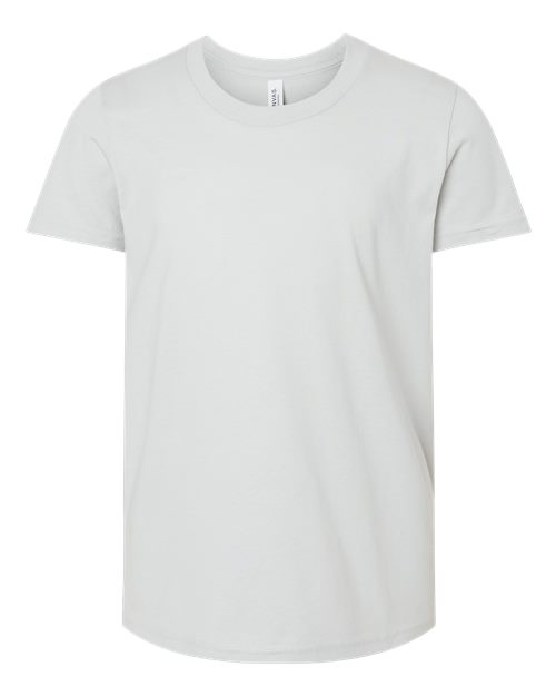 BELLA + CANVAS Youth Jersey Tee - Silver Front