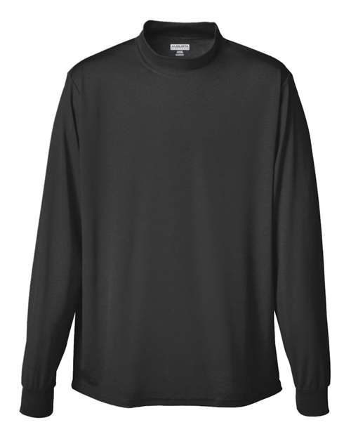 Augusta Sportswear Unisex Wicking Mock Turtleneck - Black Front