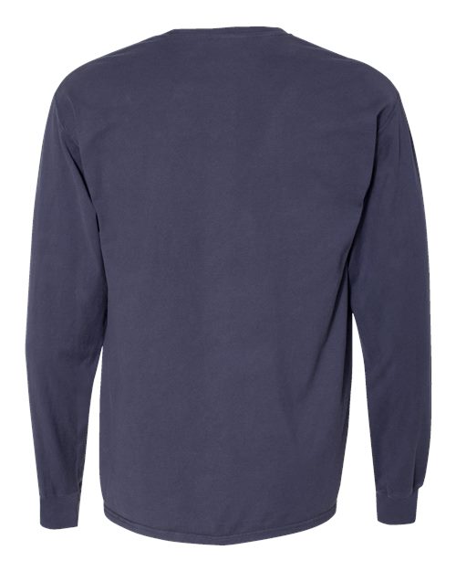 ComfortWash by Hanes Unisex Garment-Dyed Long Sleeve T-Shirt With a Pocket - Back