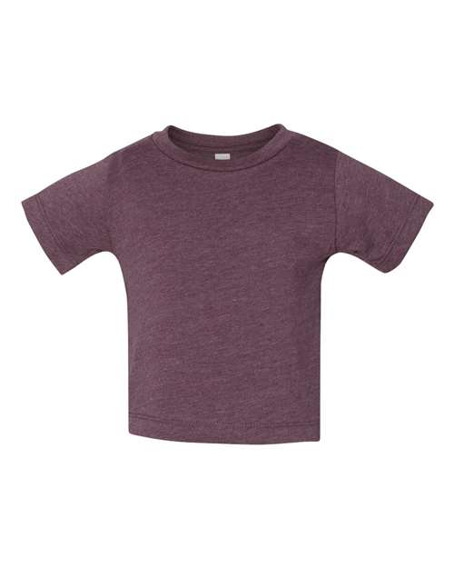 Infant Jersey Tee - Heather Maroon Front