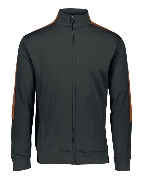 Augusta Sportswear Men's Medalist Jacket 2.0 - Black/ Orange Front