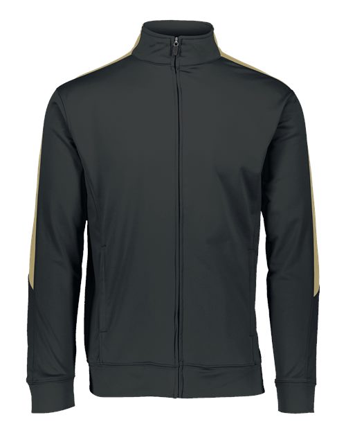 Augusta Sportswear Men's Medalist Jacket 2.0 - Black/ Vegas Gold Front