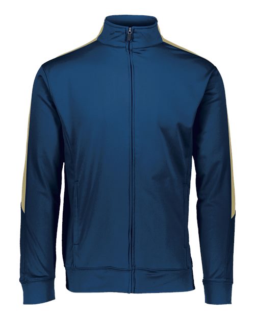 Augusta Sportswear Men's Medalist Jacket 2.0 - Navy/ Vegas Gold Front