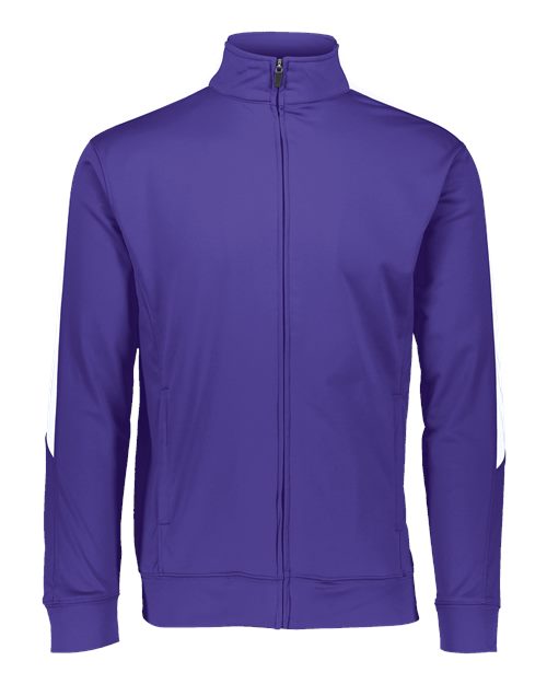 Augusta Sportswear Men's Medalist Jacket 2.0 - Purple/ White Front