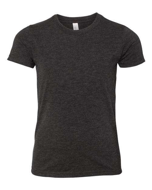 BELLA + CANVAS Youth Triblend Tee - Charcoal Black Triblend Front