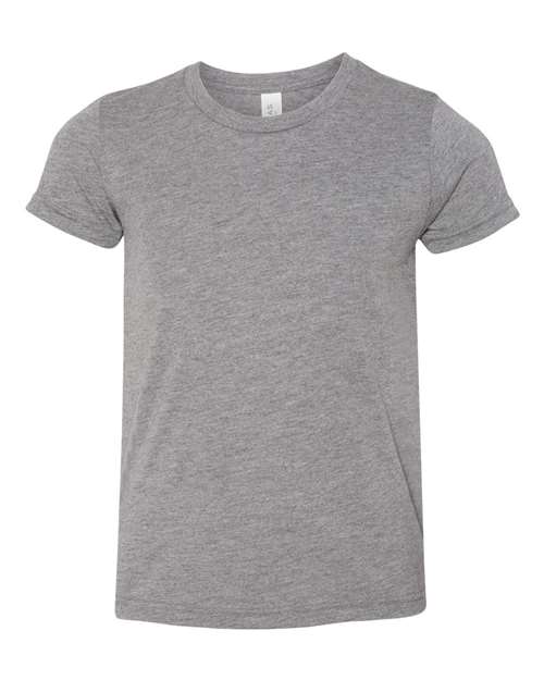 BELLA + CANVAS Youth Triblend Tee - Grey Triblend Front