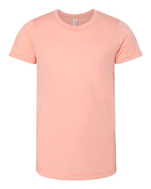 BELLA + CANVAS Youth Triblend Tee - Peach Triblend Front