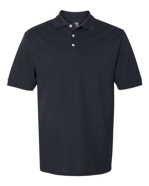 JERZEES Men's 100% Ring-Spun Cotton Piqué Polo - Black Front