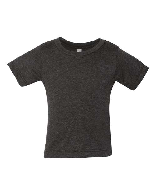 Infant Triblend Tee - Charcoal Black Triblend Front