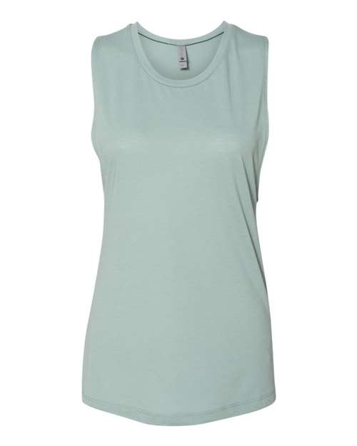 Women’s Festival Muscle Tank - Stonewash Green Front