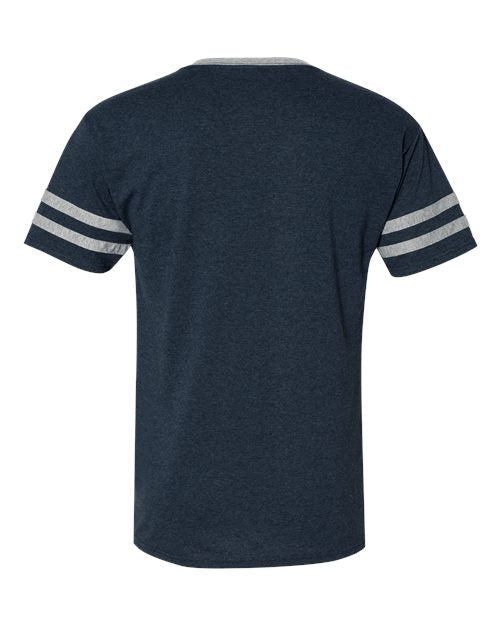 JERZEES Unisex Triblend Varsity Ringer T-Shirt - Back