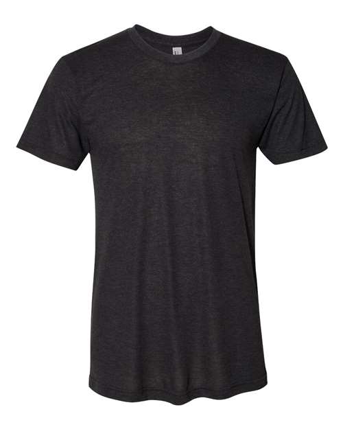 Unisex Triblend Track Tee - Tri-Black Front