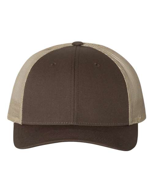 Richardson Low Pro Trucker Cap - Brown/ Khaki Front