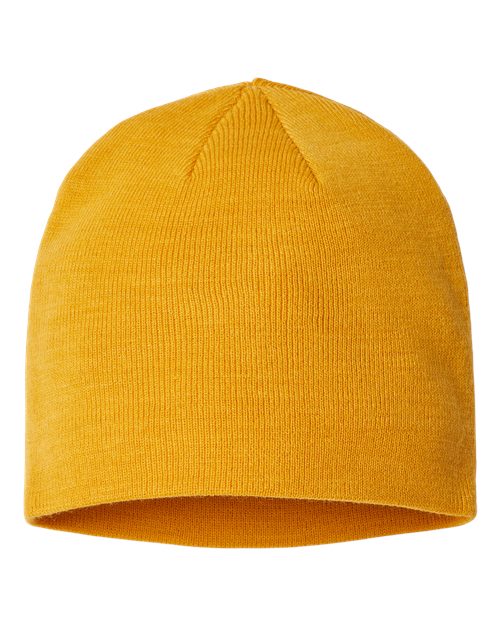 Atlantis Headwear Sustainable Beanie - Mustard Yellow Front
