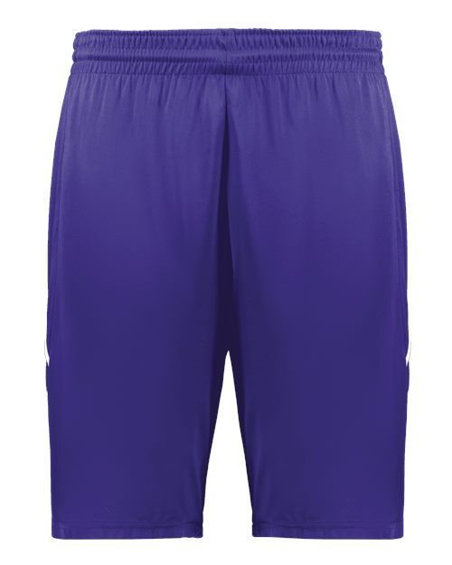 Augusta Sportswear Unisex Alley-Oop Reversible Shorts - Purple/ White Front