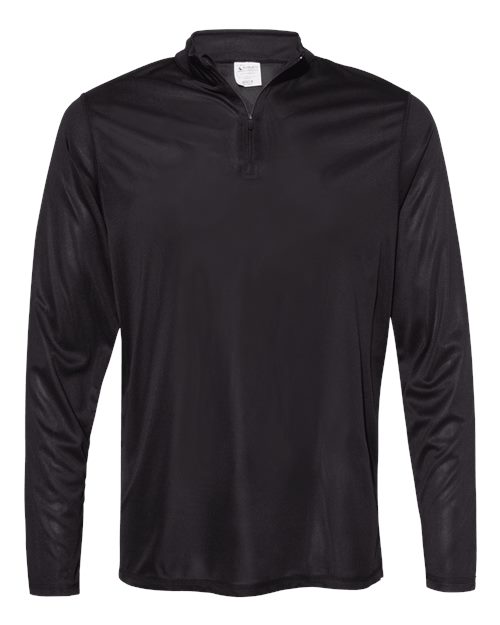Augusta Sportswear Men's Attain Color Secure® Performance Quarter-Zip Pullover - Black Front