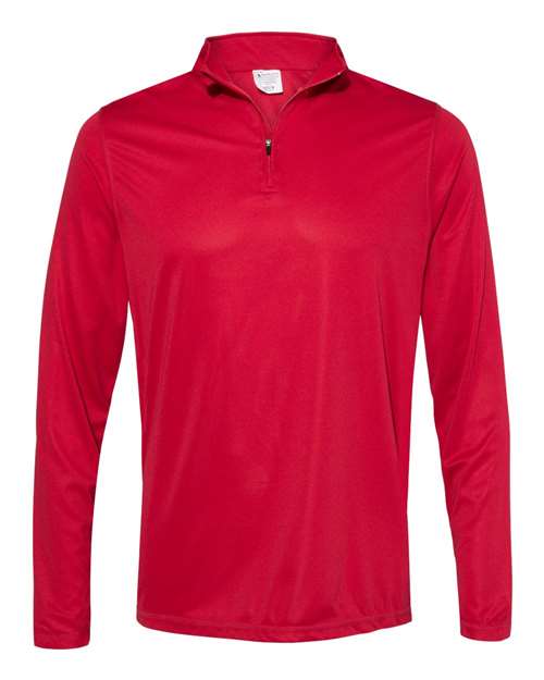 Augusta Sportswear Men's Attain Color Secure® Performance Quarter-Zip Pullover - Red Front