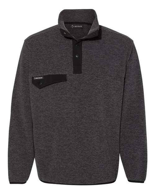 DRI DUCK Men's Denali Mountain Fleece Pullover - Charcoal Front