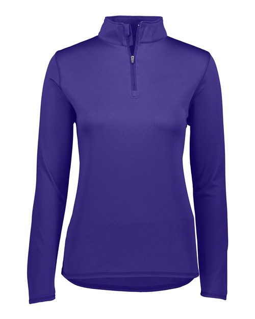 Augusta Sportswear Women's Attain Color Secure® Performance Quarter-Zip Pullover - Purple Front