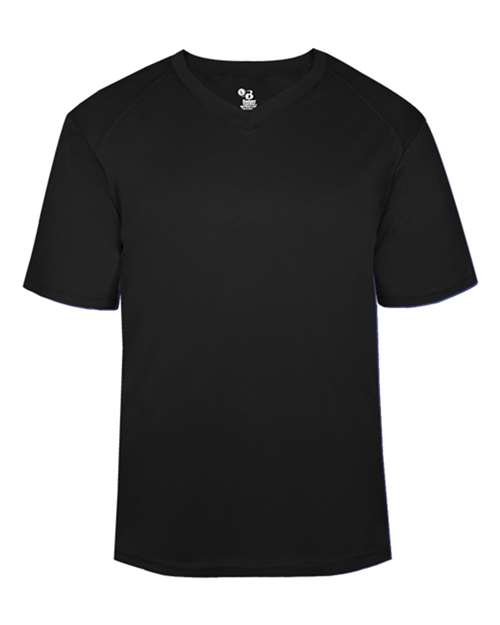 Badger Men's B-Core V-Neck T-Shirt - Black Front