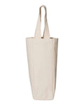 OAD Single Wine Tote - Natural Front