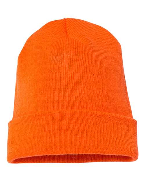 YP Classics Cuffed Beanie - Blaze Orange Front