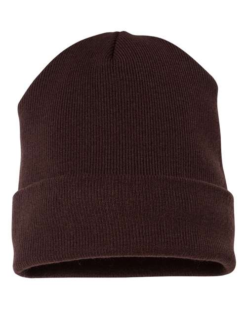 YP Classics Cuffed Beanie - Brown Front