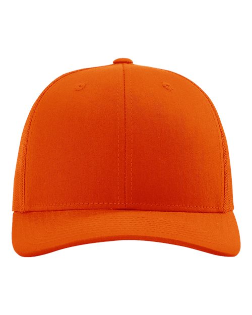 Richardson Snapback Trucker Cap - Orange Front