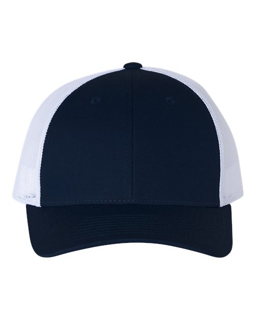 Richardson Low Pro Trucker Cap - Navy/ White Front