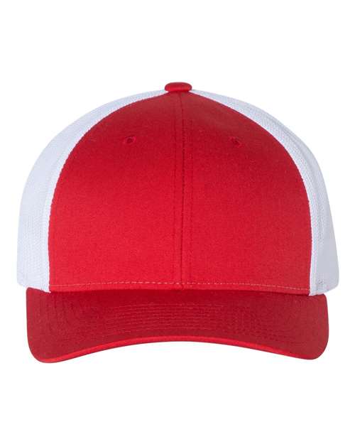 Richardson Low Pro Trucker Cap - Red/ White Front