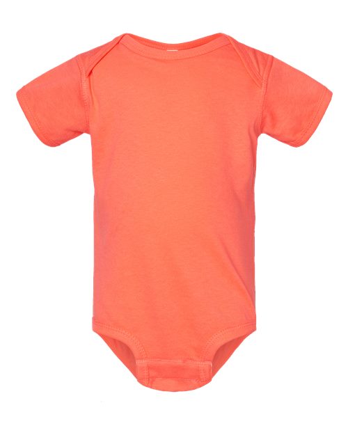 Rabbit Skins Infant Fine Jersey Bodysuit - Papaya Front