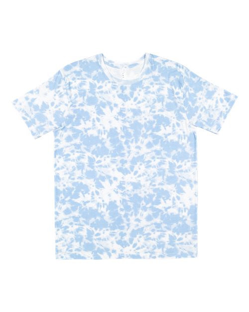 LAT Unisex Fine Jersey Tee - Sky Tie Dye Front