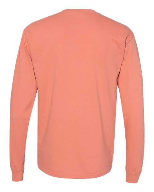 Unisex Garment-Dyed Heavyweight Long Sleeve T-Shirt - Terracotta Back