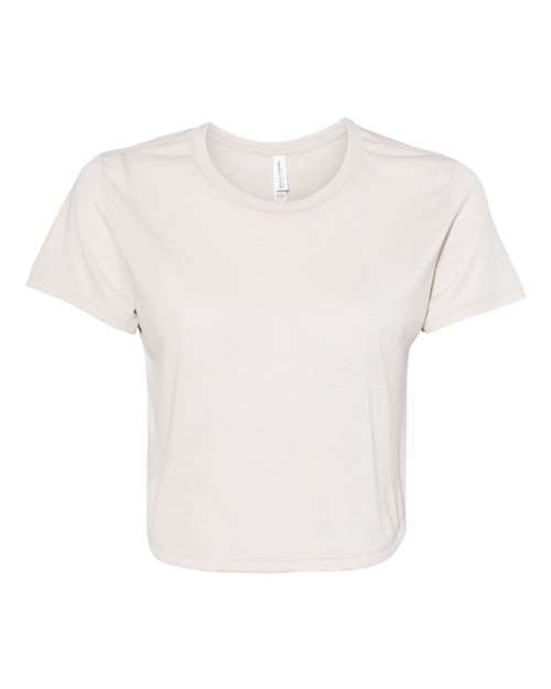 Women’s Flowy Crop Tee - Heather Dust Front