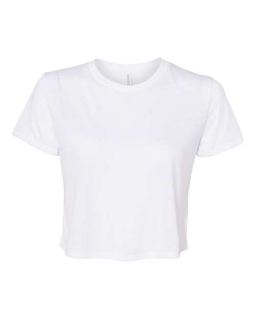 Women’s Flowy Crop Tee - White Front