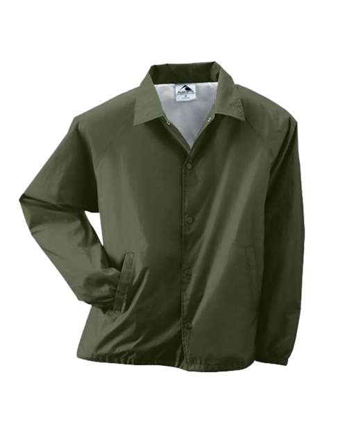 Augusta Sportswear Men's Coach's Jacket - Olive Drab Green Front