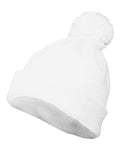 Augusta Sportswear Pom Beanie - White Front