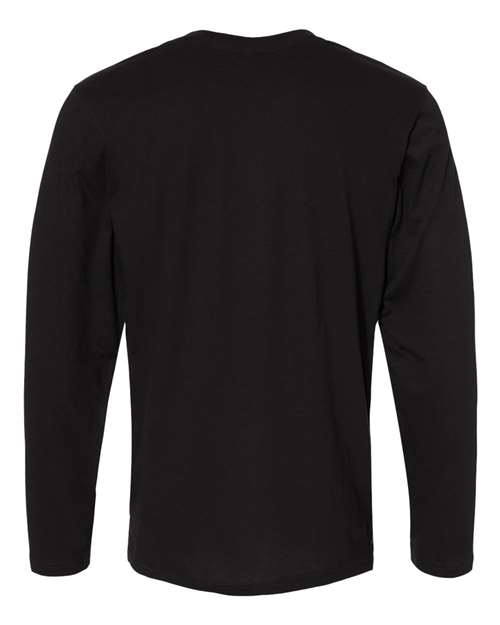 Unisex Fine Jersey Long Sleeve Tee - Black Back