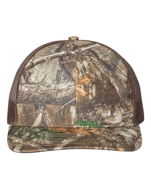 Richardson Printed Trucker Cap - Realtree Edge/ Brown Front