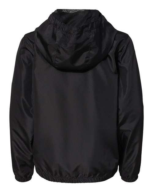 Independent Trading Co. Youth Lightweight Windbreaker Full-Zip Jacket - Back