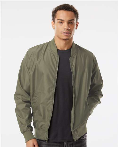 Independent Trading Co. Unisex Lightweight Bomber Jacket - Model Front