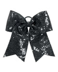 Augusta Sportswear Sequin Cheer Hair Bow - Black Front