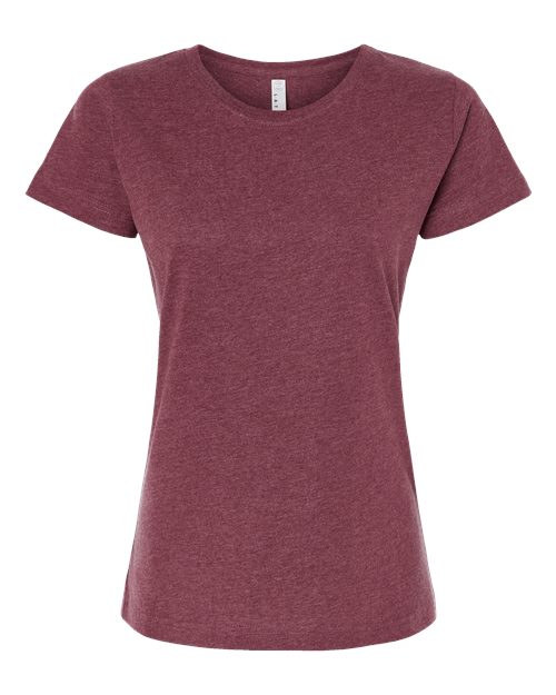 LAT Women's Fine Jersey Tee - Vintage Burgundy Front