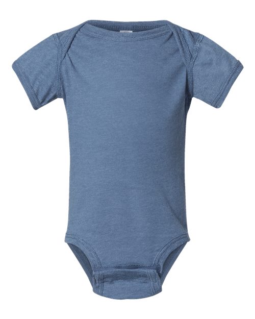 Rabbit Skins Infant Fine Jersey Bodysuit - Vintage Indigo Front