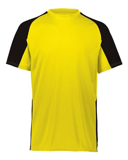 Augusta Sportswear Men's Cutter Jersey - Power Yellow/ Black Front