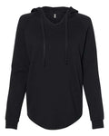 Independent Trading Co. Women’s Lightweight California Wave Wash Hooded Sweatshirt - Black Front