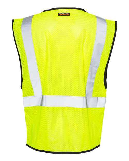 Kishigo Unisex Zippered Mesh Economy Class 2 Vest - Back