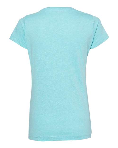 LAT Women's Harborside Mélange V-Neck Tee - Back