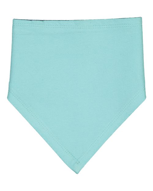 Rabbit Skins Infant Premium Jersey Bandana Bib - Chill/ Indigo Front
